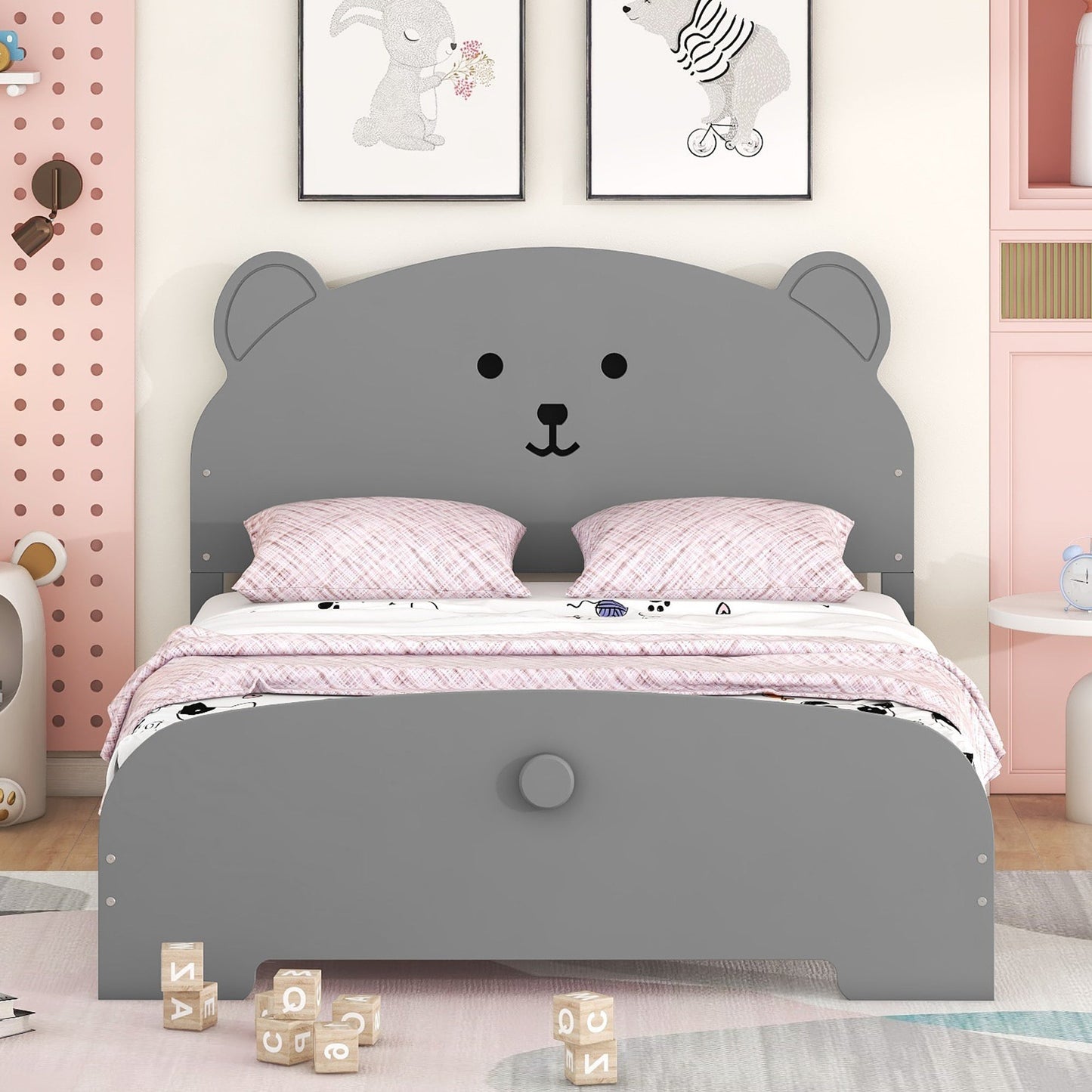 In Your Teddy Dreams Full Size Wood Platform Bed - Divine Heart L.A.