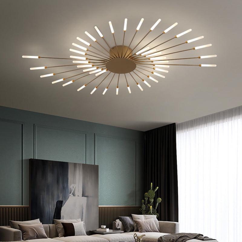 Iron Sunburst Ceiling Light in Black or Gold - Divine Heart L.A.