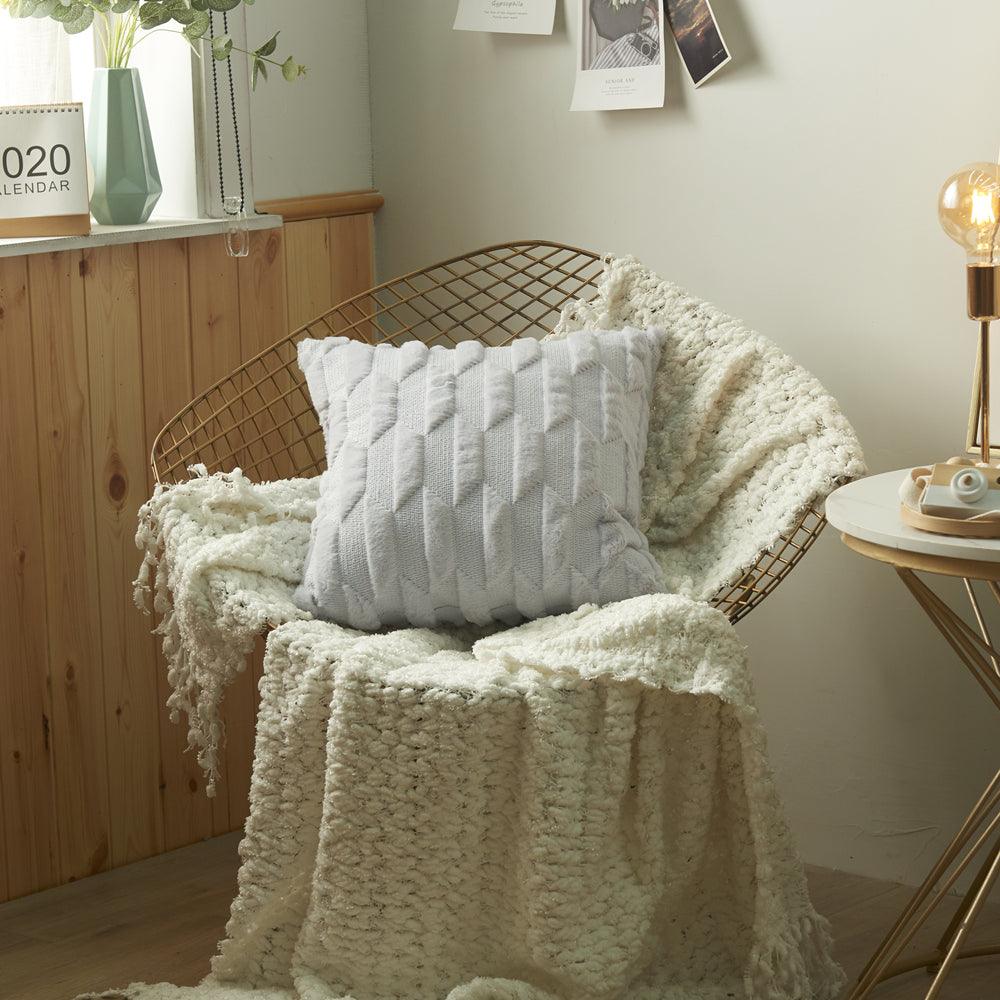 Kinley Plush Textured Throw Pillow Cover - Divine Heart L.A.