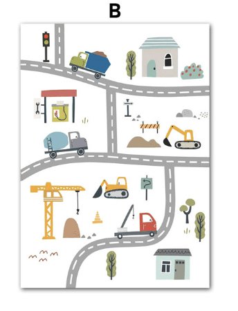 Lil Builder Forklift & Crane Collection of Wall Art - Divine Heart L.A.