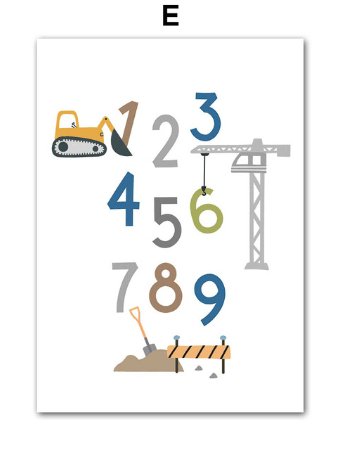 Lil Builder Forklift & Crane Collection of Wall Art - Divine Heart L.A.