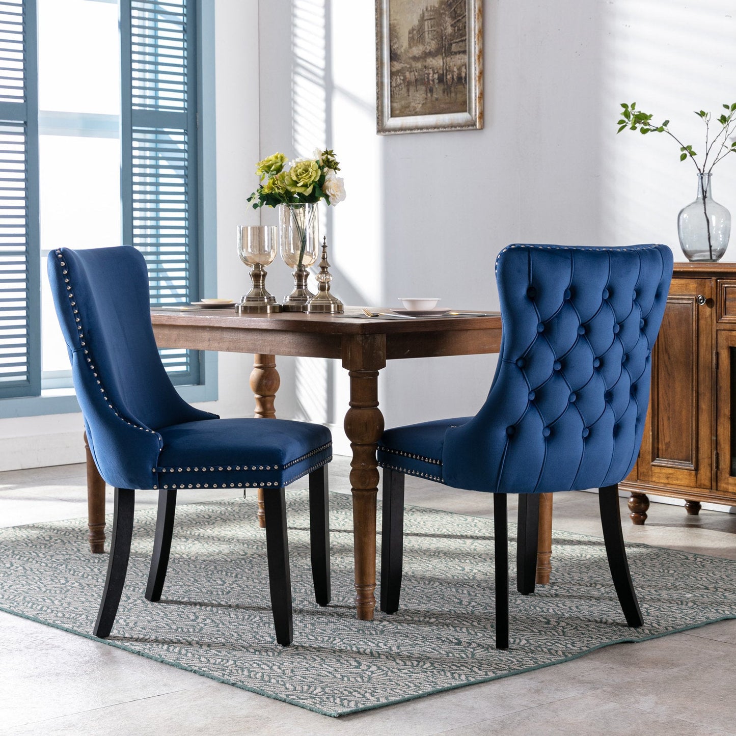 Lindsay Tufted Wingback Dining Chair Set of 2 - Divine Heart L.A.