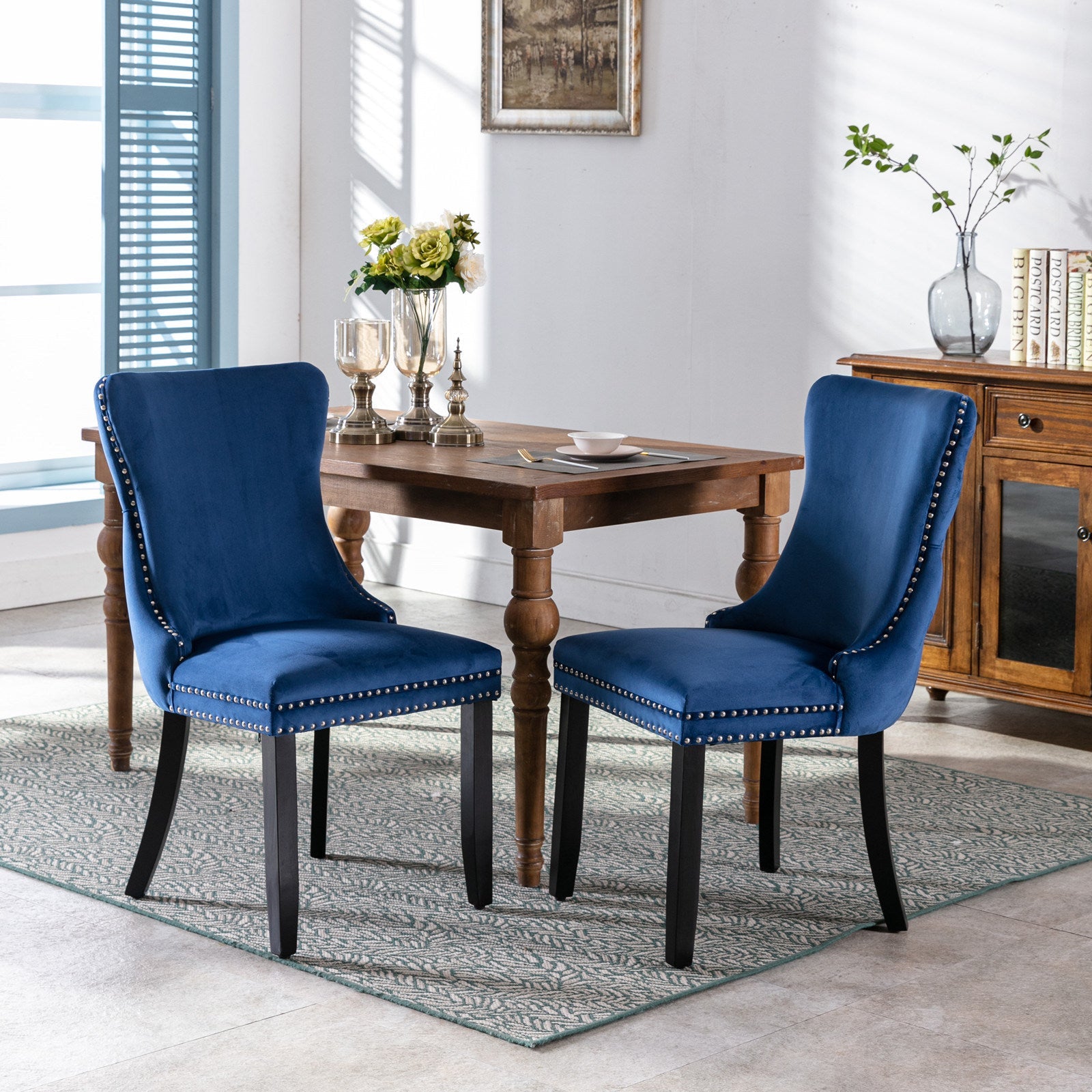 Lindsay Tufted Wingback Dining Chair Set of 2 - Divine Heart L.A.