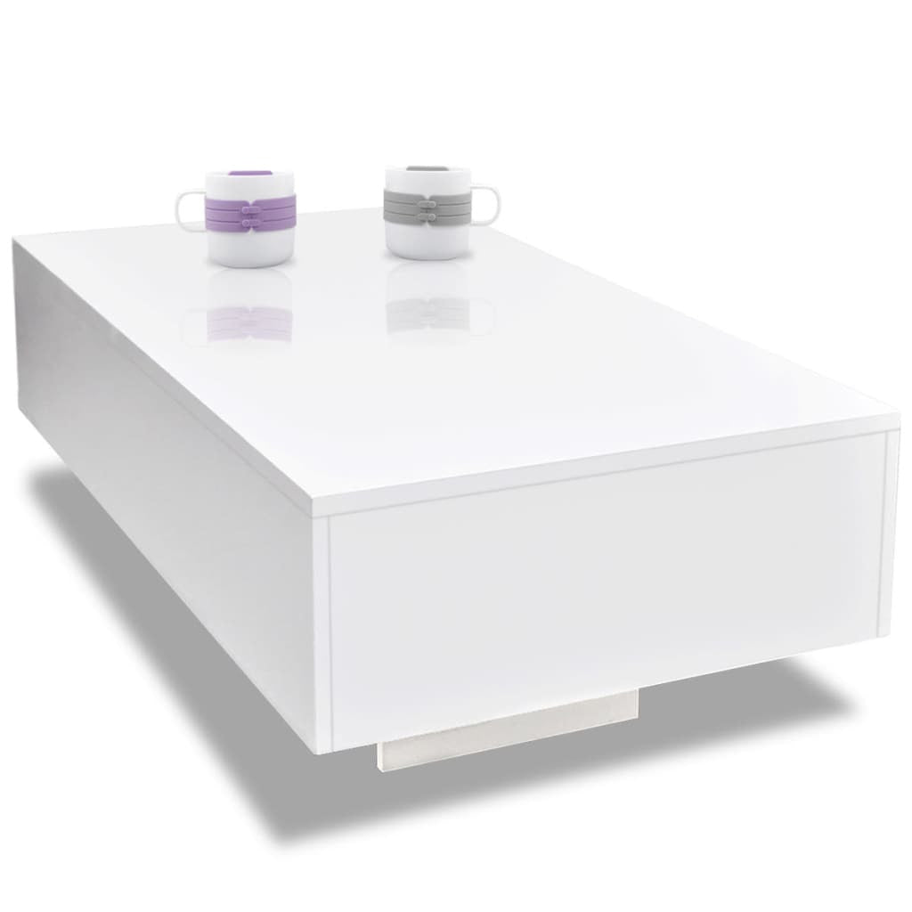 Lisette Coffee Table High Gloss White - Divine Heart L.A.