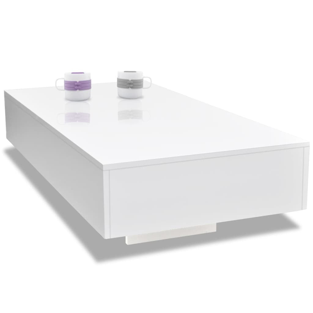 Lisette Coffee Table High Gloss White - Divine Heart L.A.