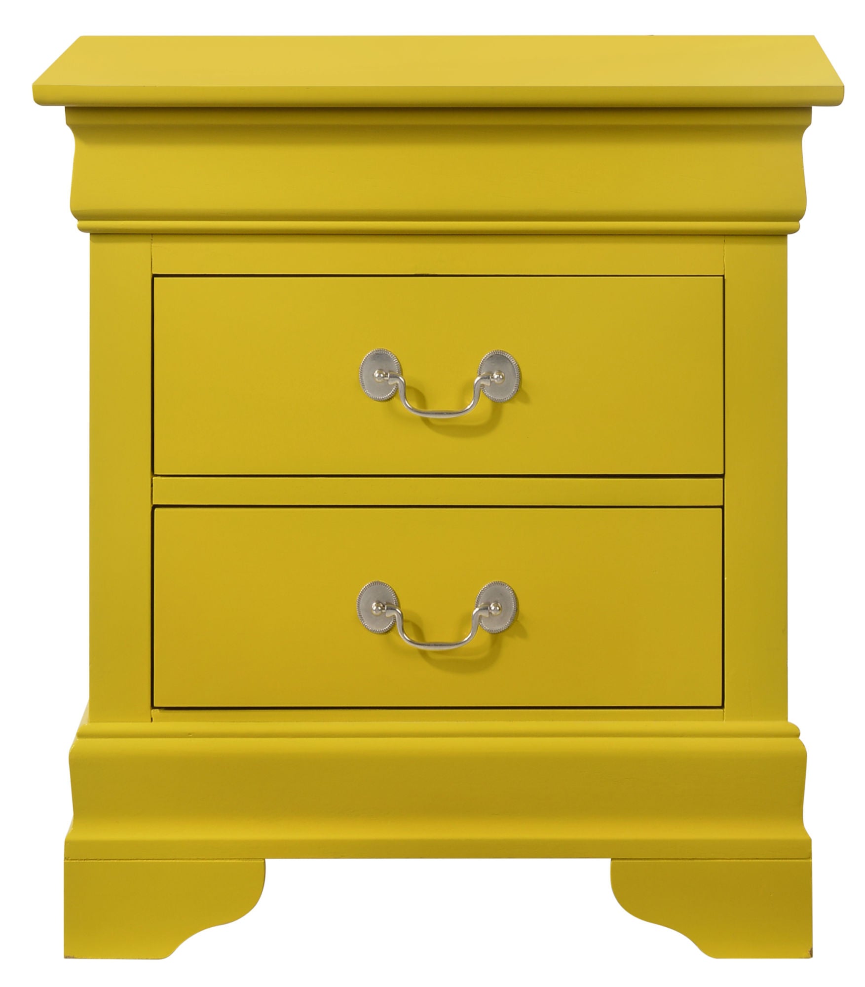 Louis Philippe 2 Drawer Nightstand in Yellow - Divine Heart L.A.