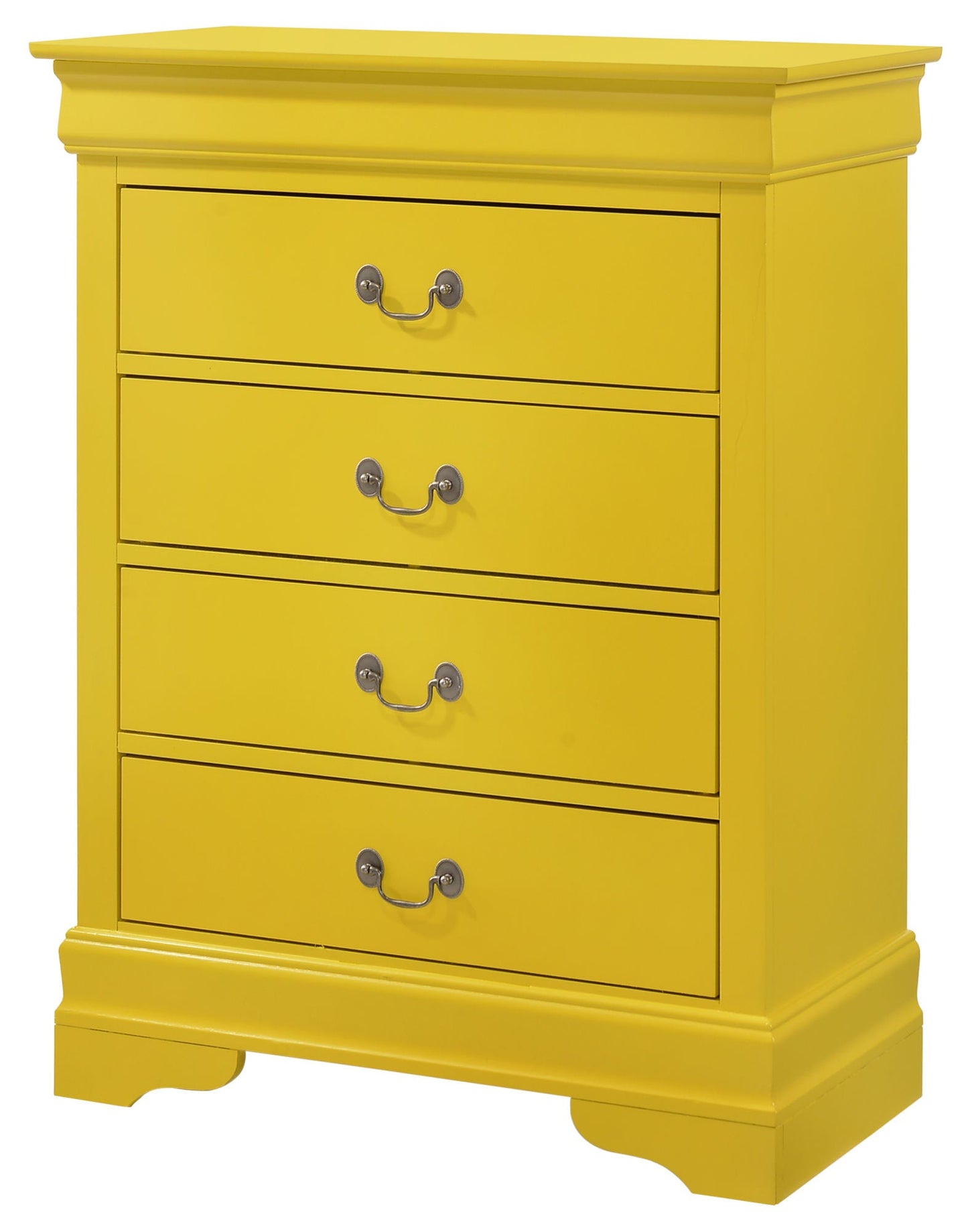 Louis Philippe 4 Drawer Chest in Yellow - Divine Heart L.A.