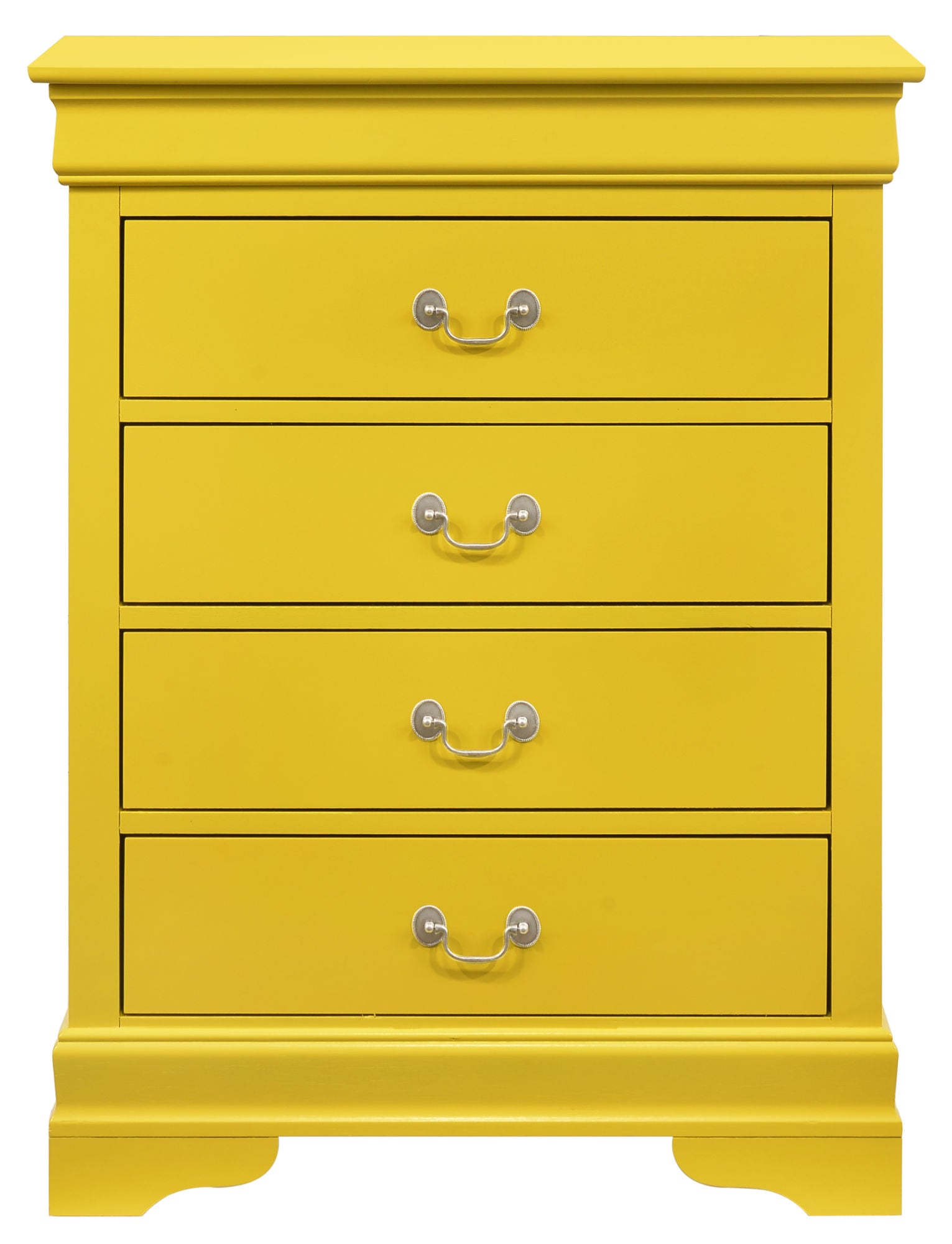 Louis Philippe 4 Drawer Chest in Yellow - Divine Heart L.A.