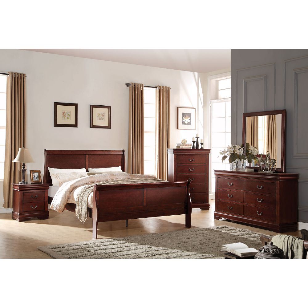 Louis Philippe 6 Drawer Dresser in Cherry - Divine Heart L.A.