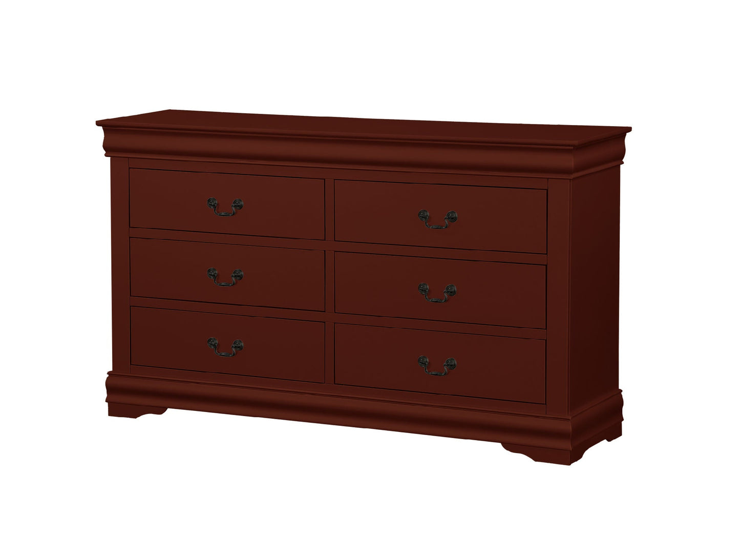 Louis Philippe 6 Drawer Dresser in Cherry - Divine Heart L.A.