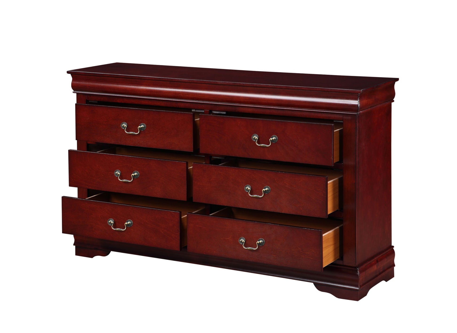 Louis Philippe 6 Drawer Dresser in Cherry - Divine Heart L.A.