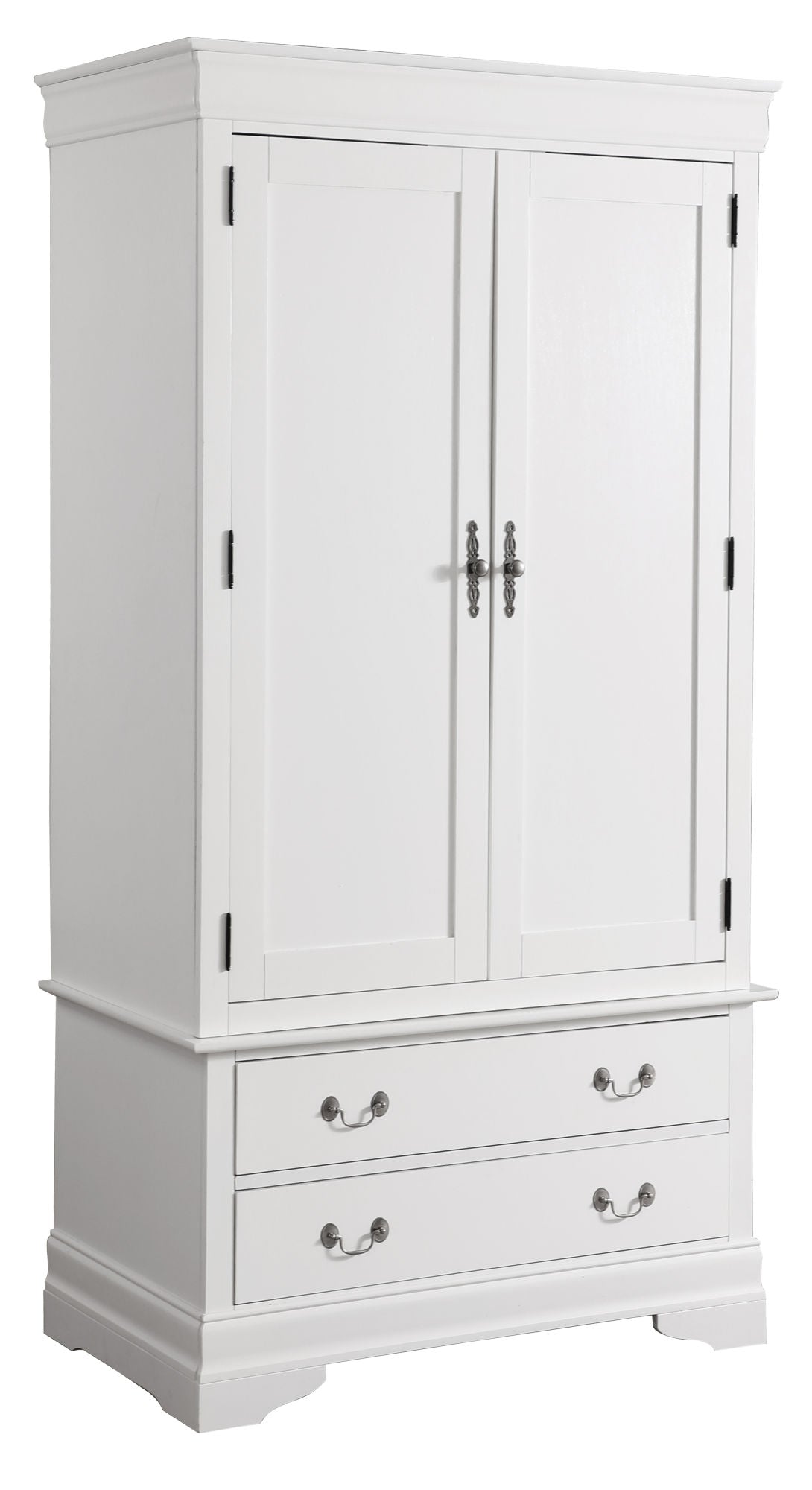 Louis Philippe Classic Armoire in White - Divine Heart L.A.