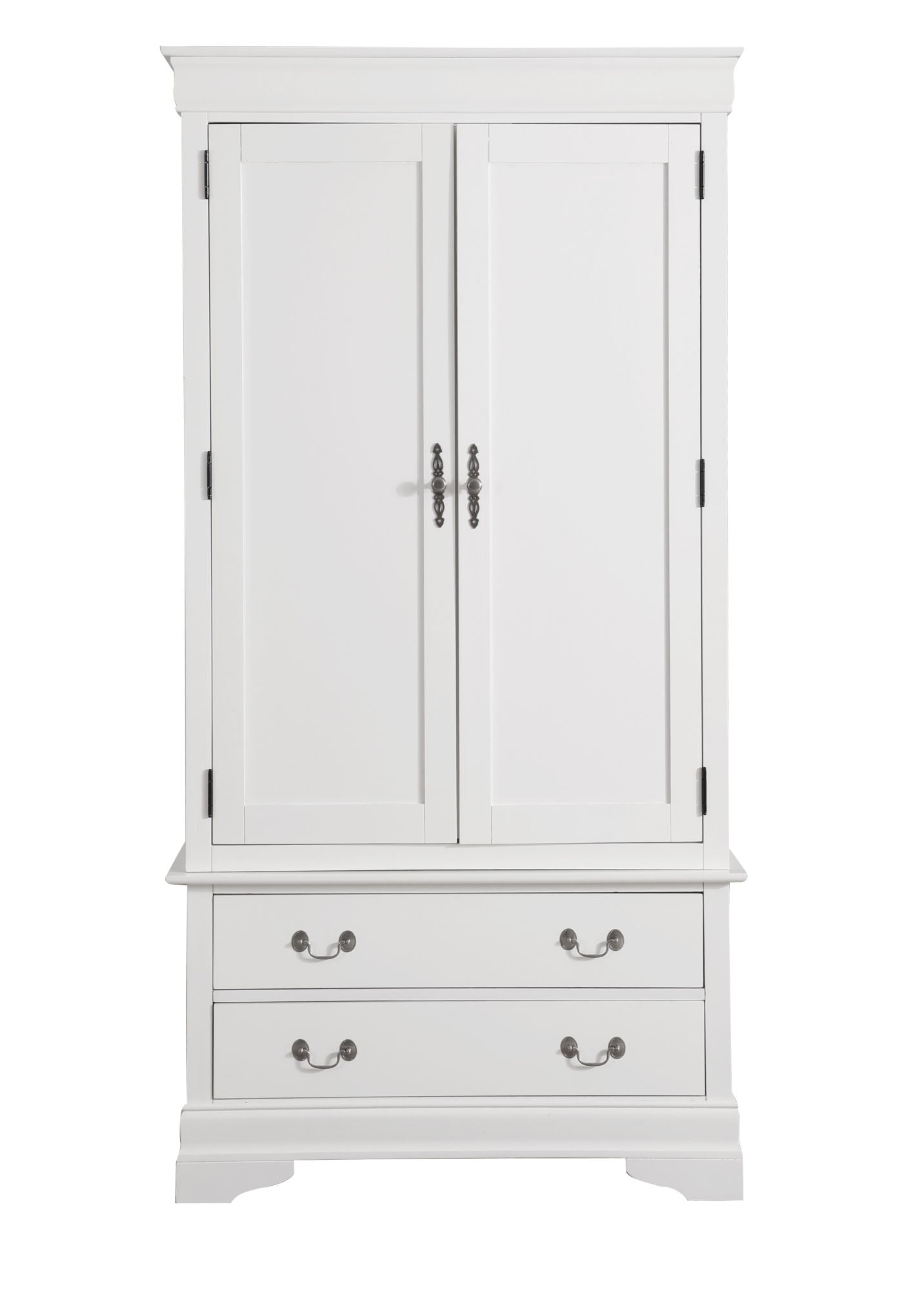 Louis Philippe Classic Armoire in White - Divine Heart L.A.