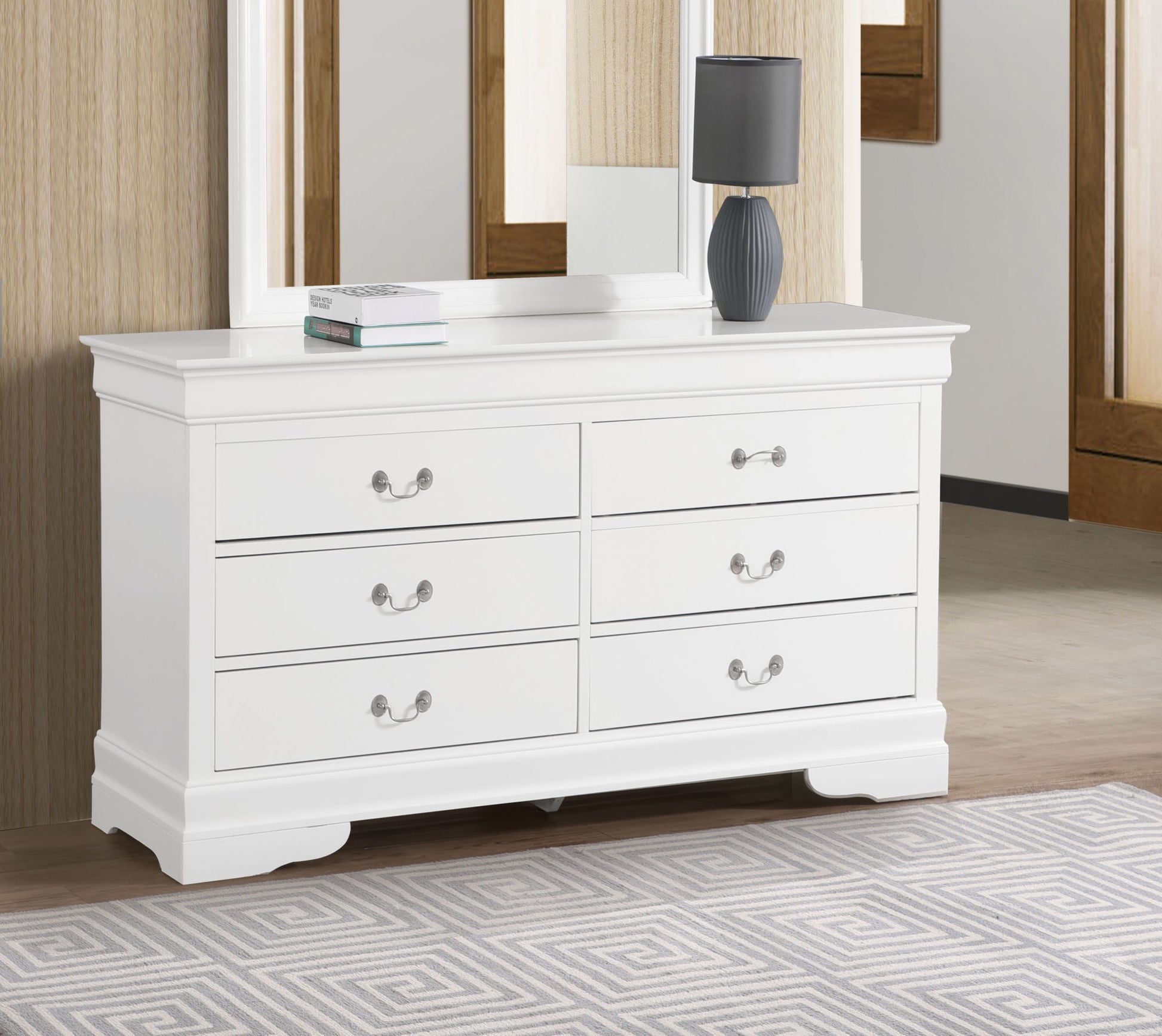 Louis Philippe Dresser in White - Divine Heart L.A.