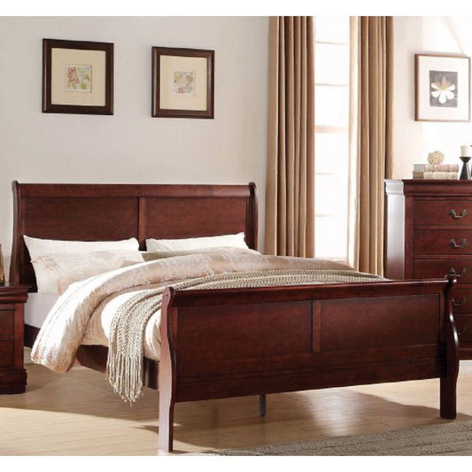 Louis Philippe Full Size Bed in Cherry - Divine Heart L.A.