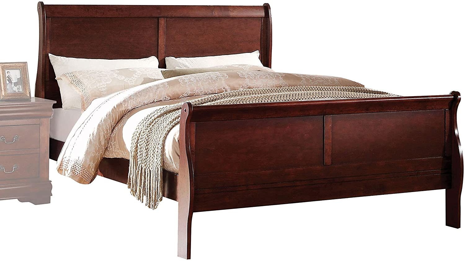 Louis Philippe Full Size Bed in Cherry - Divine Heart L.A.