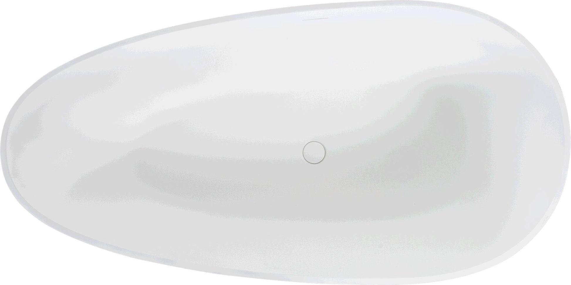 Luxury Handcrafted Stone Resin Freestanding Soaking Bathtub with Overflow in Matte White, cUPC Certified - 24S02 - 67MW - Divine Heart L.A.