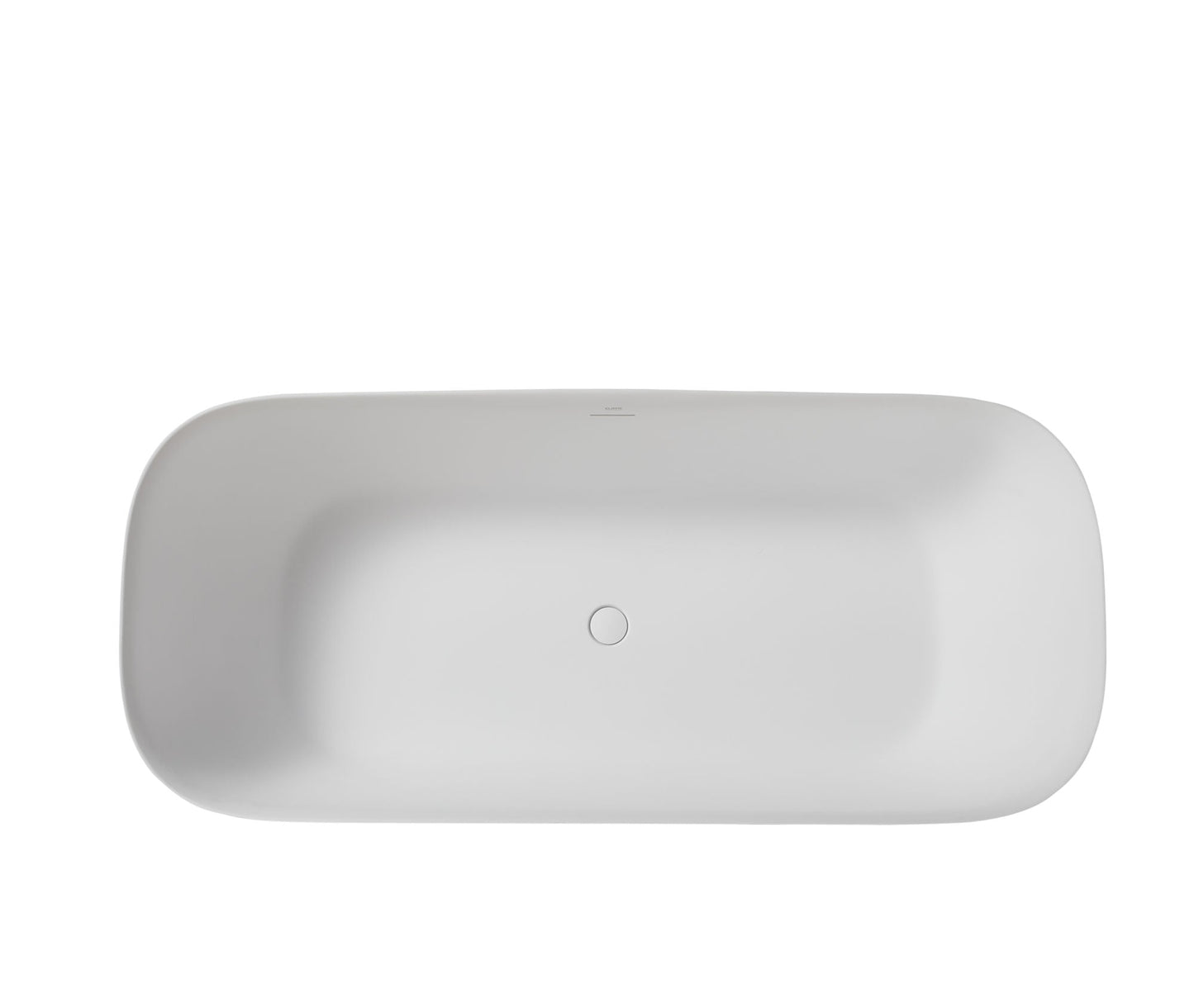 Luxury Solid Surface Freestanding Soaking Bathtub with Overflow and Drain in Matte White, cUPC Certified - 67*29.5 22S04-67-2 - Divine Heart L.A.