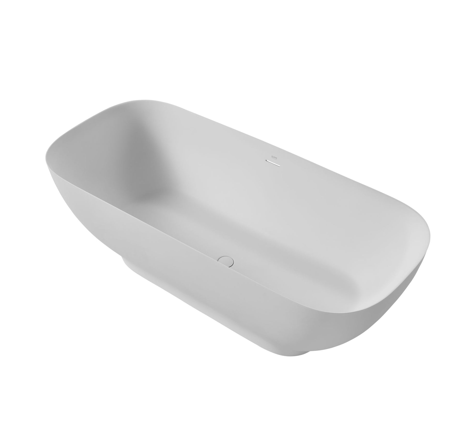 Luxury Solid Surface Freestanding Soaking Bathtub with Overflow and Drain in Matte White, cUPC Certified - 67*29.5 22S04-67-2 - Divine Heart L.A.