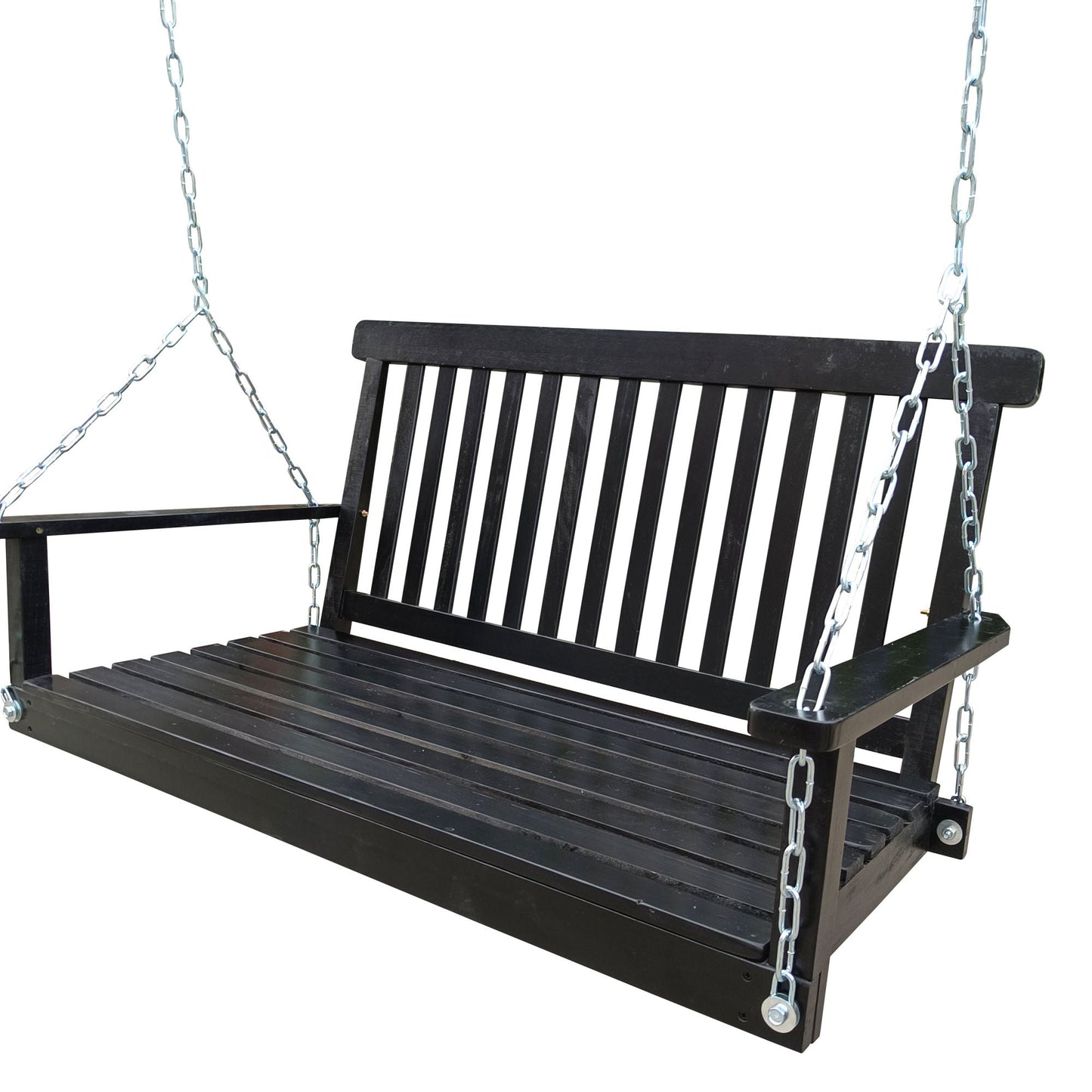 Martika Wooden Bench Swing with Hanging Chains - Divine Heart L.A.