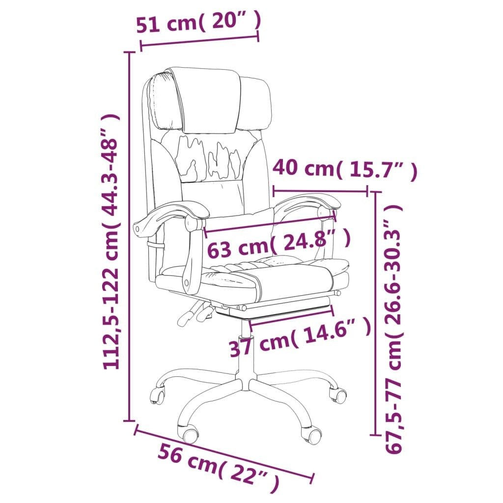 Massage Reclining Office Chair Gray Faux Leather - Divine Heart L.A.