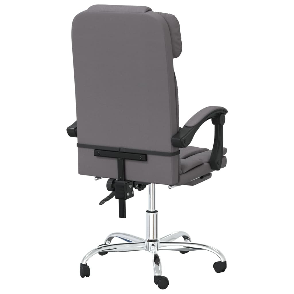 Massage Reclining Office Chair Gray Faux Leather - Divine Heart L.A.