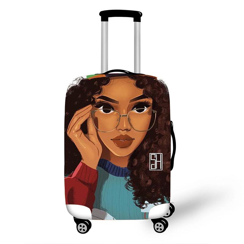 Melanin Magic Luggage Cover Collection fits 18-30 Inch - Divine Heart L.A.