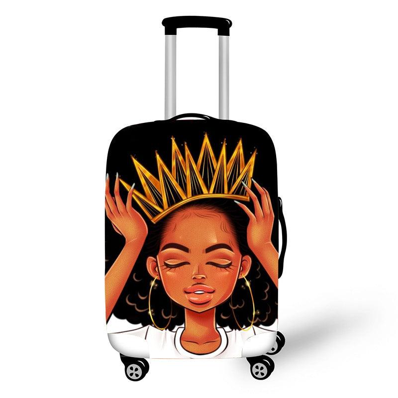 Melanin Magic Luggage Cover Collection fits 18-30 Inch - Divine Heart L.A.