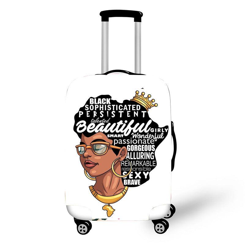 Melanin Magic Luggage Cover Collection fits 18-30 Inch - Divine Heart L.A.