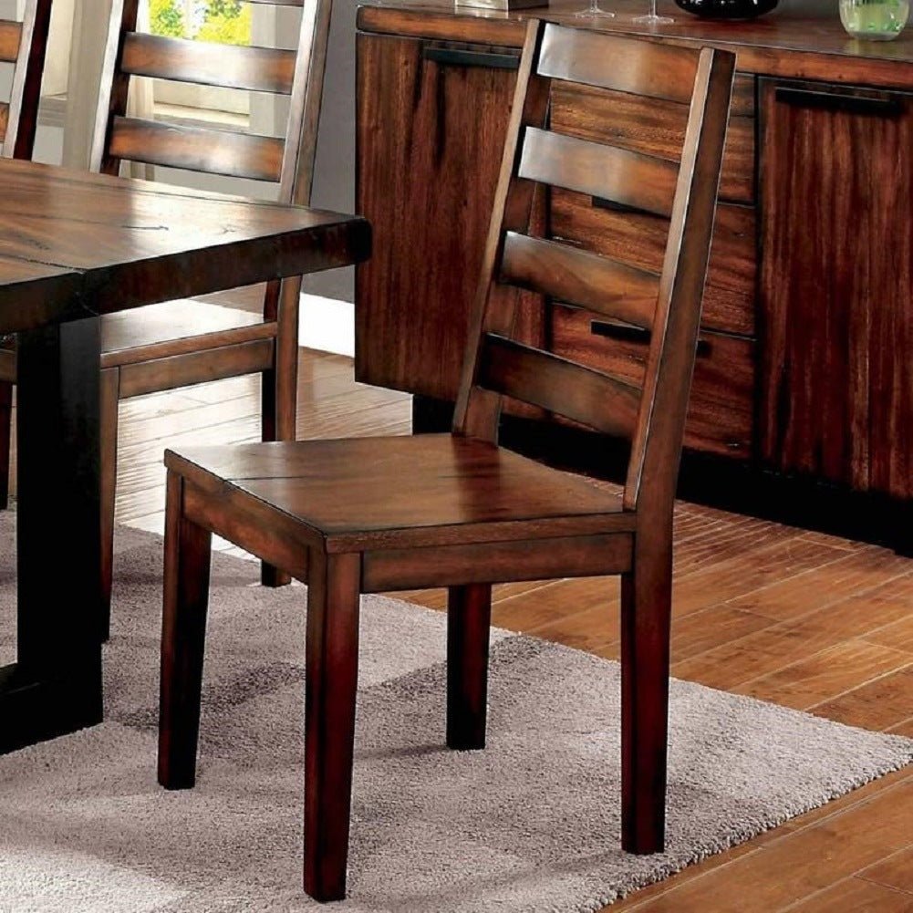 Merrill & Co. Dining Chair Set with Tobacco Oak Finish - Divine Heart L.A.