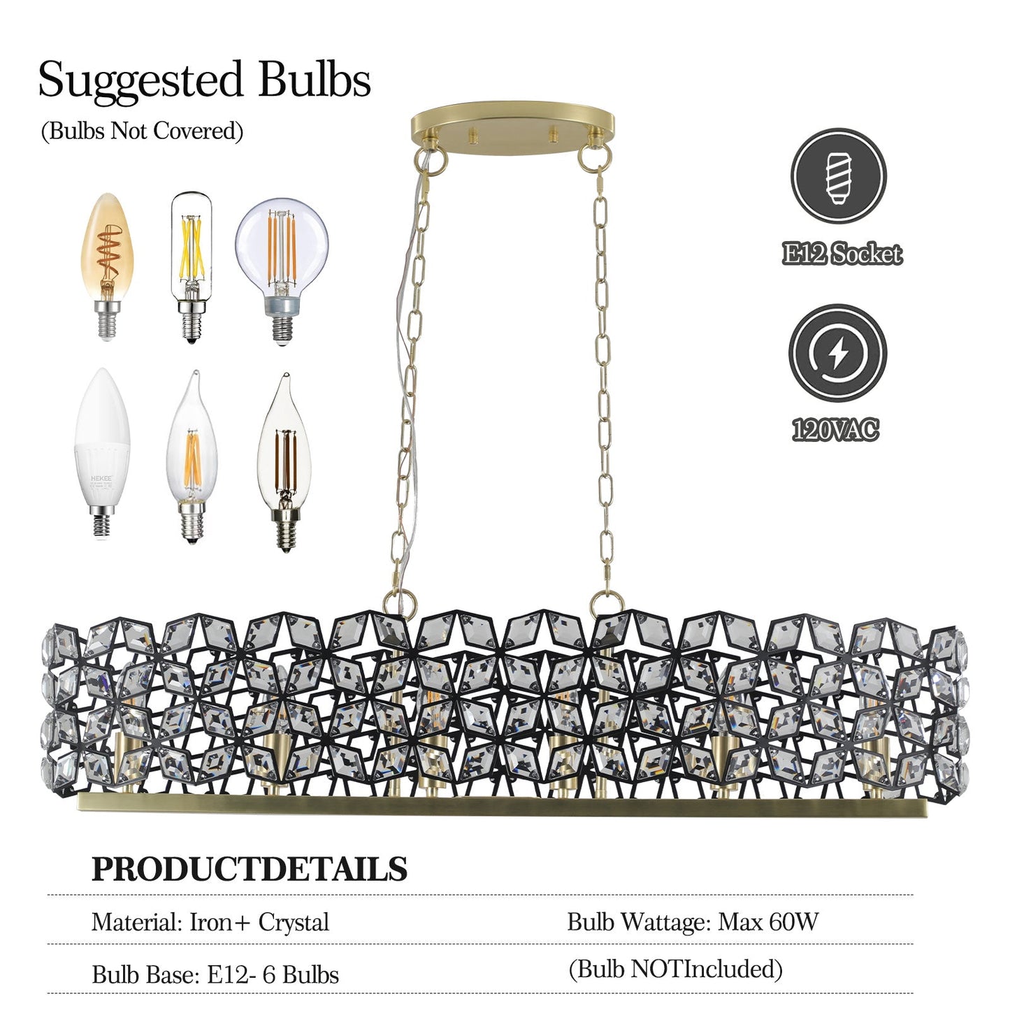 Modern Champagne Gold Oval Crystal ceiling chandelier Luxury Home Decor Light Fixture - Divine Heart L.A.