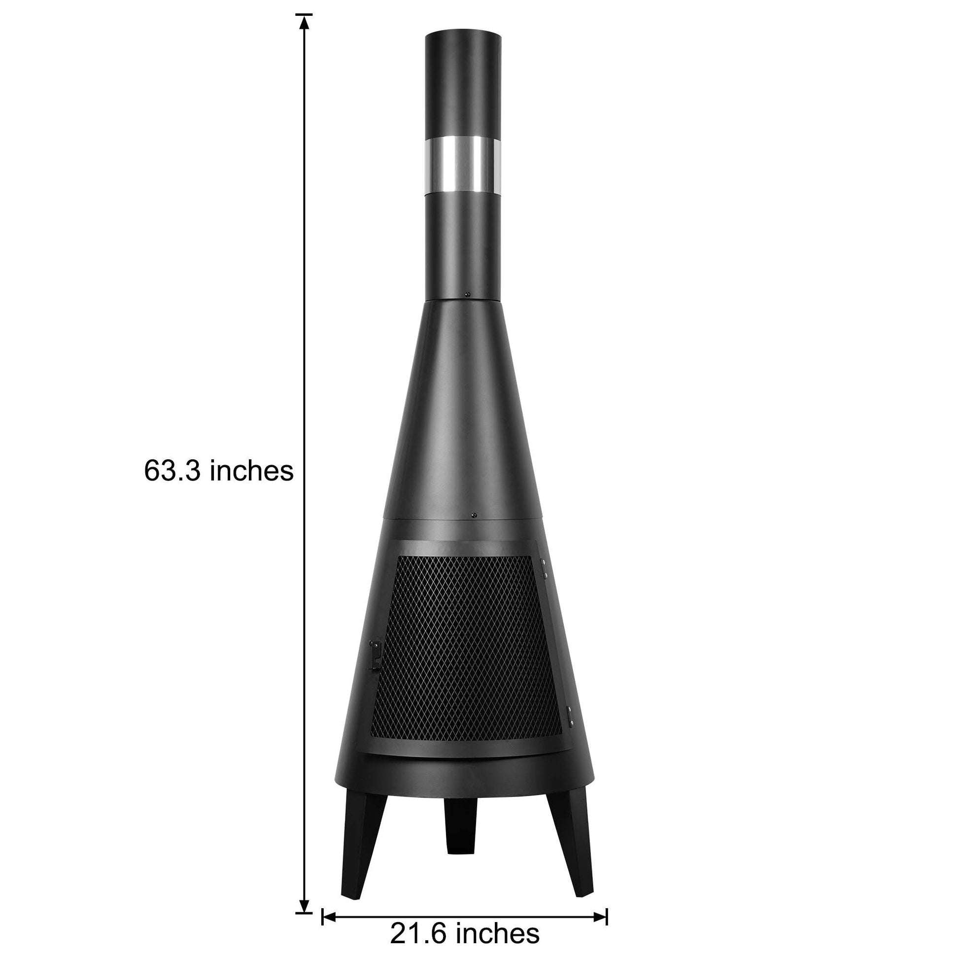 Modern Mesh Chiminea Fireplace - Divine Heart L.A.