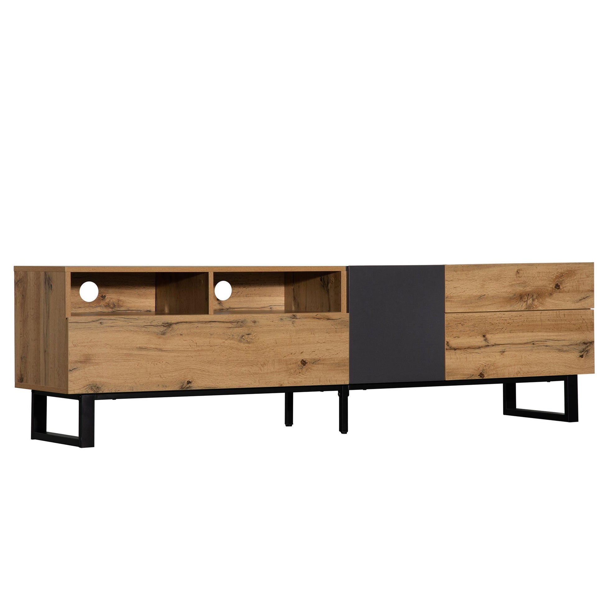 Modern TV Stand for 80'' TV with Double Storage Space - Divine Heart L.A.