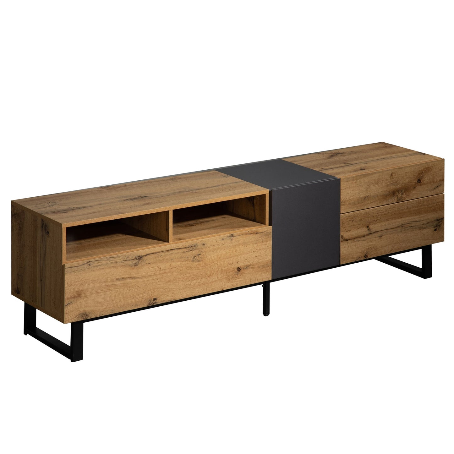 Modern TV Stand for 80'' TV with Double Storage Space - Divine Heart L.A.