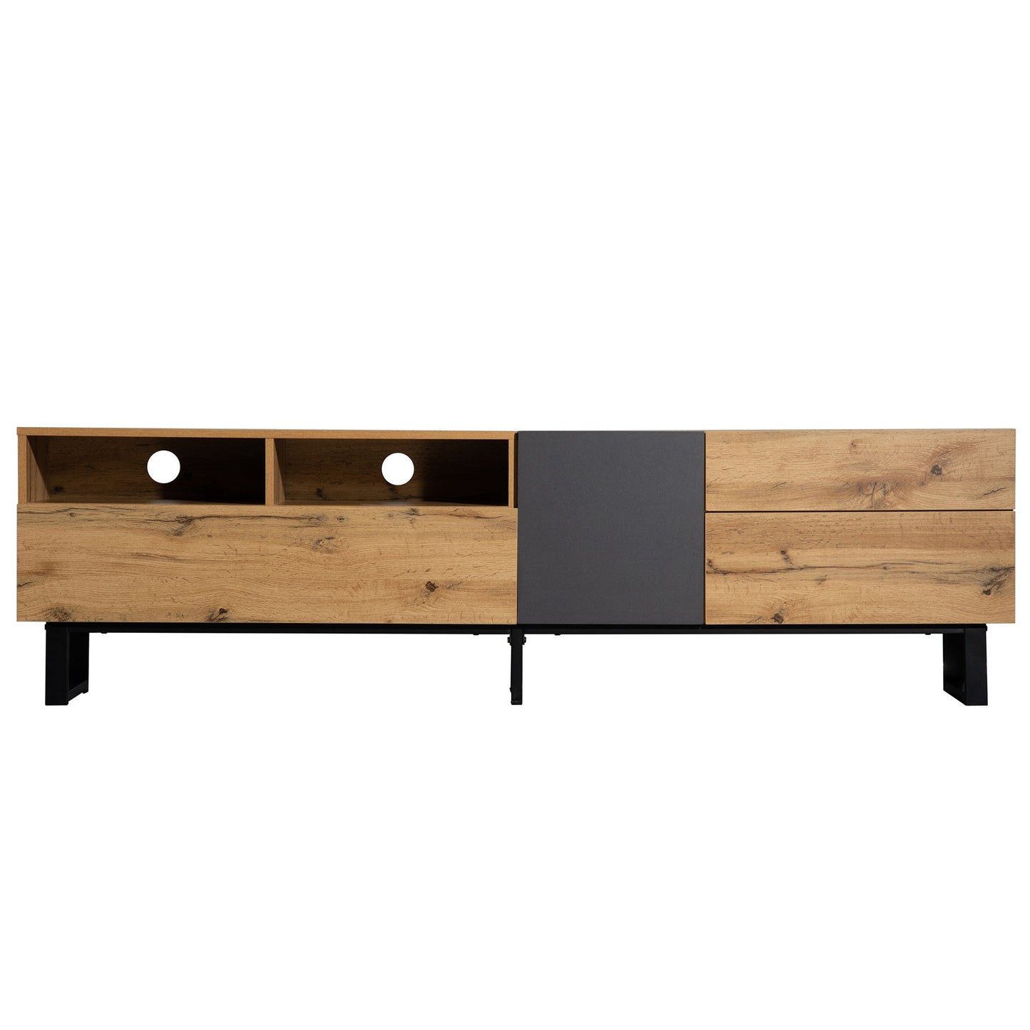 Modern TV Stand for 80'' TV with Double Storage Space - Divine Heart L.A.