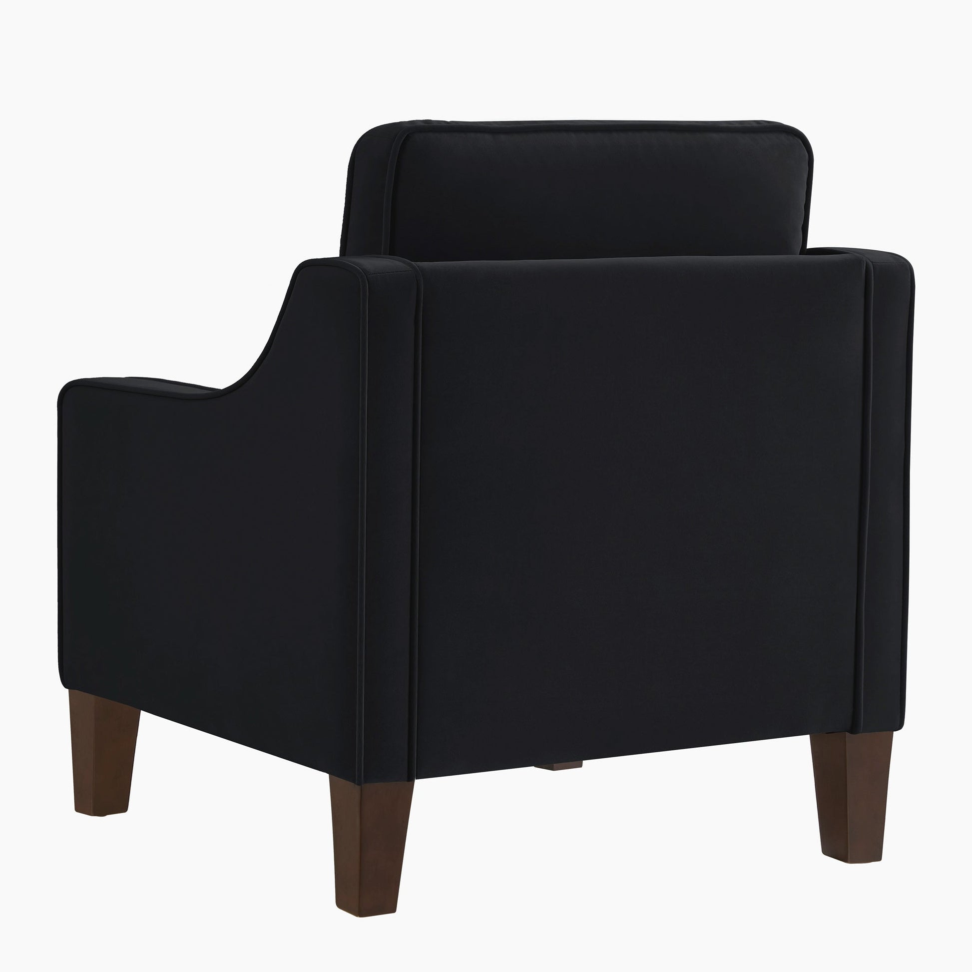 Modern Upholstered Armchair with Wooden Legs - Divine Heart L.A.