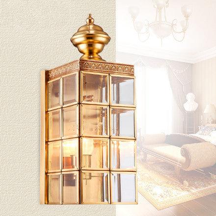 New Savannah Glass and Copper Led Wall Light - Divine Heart L.A.