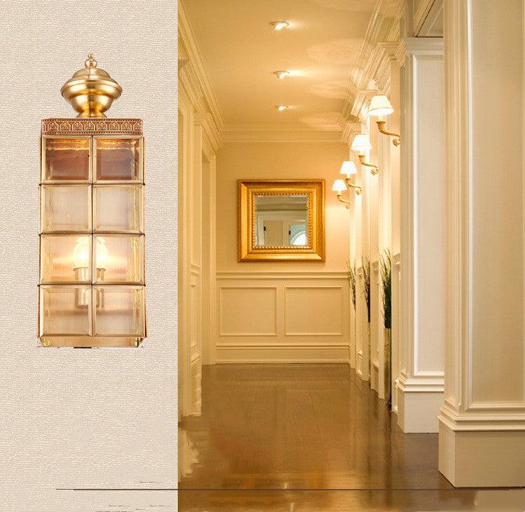 New Savannah Glass and Copper Led Wall Light - Divine Heart L.A.