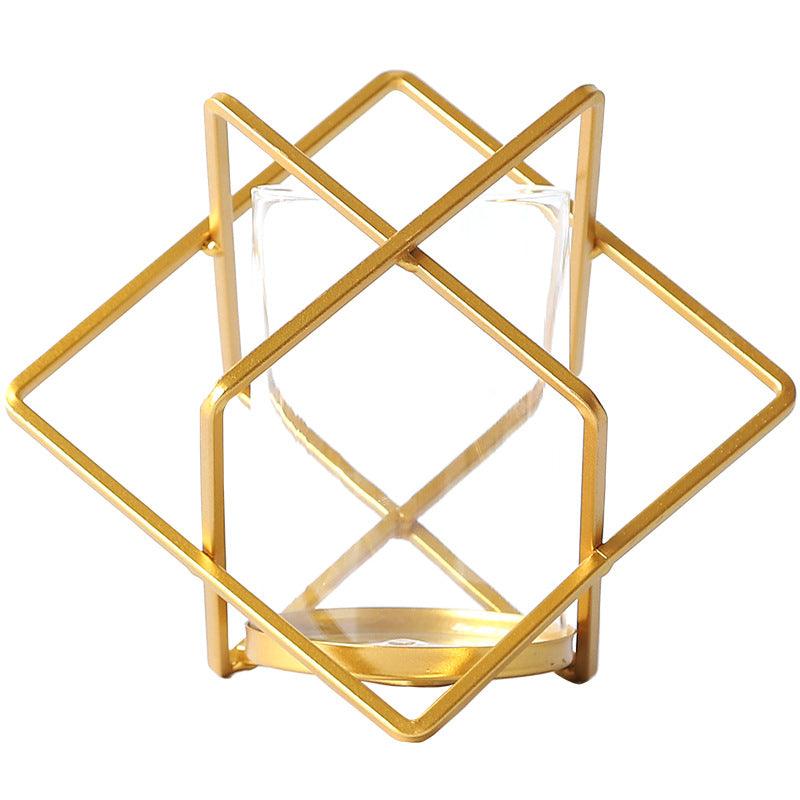 Nordic Geometrics Wrought Iron Candle Holder - Divine Heart L.A.