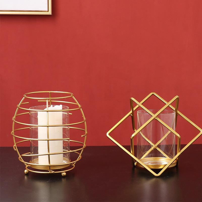 Nordic Geometrics Wrought Iron Candle Holder - Divine Heart L.A.