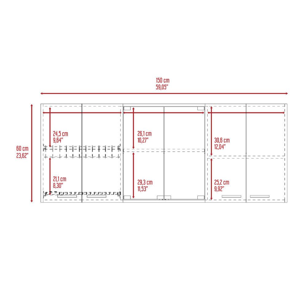 Norfolk 2 Piece Kitchen Set, Kitchen Island + Upper Wall Cabinet , White /Walnut - Divine Heart L.A.