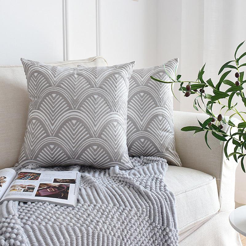 On The Grey English Textured Throw Pillow Cover - Divine Heart L.A.