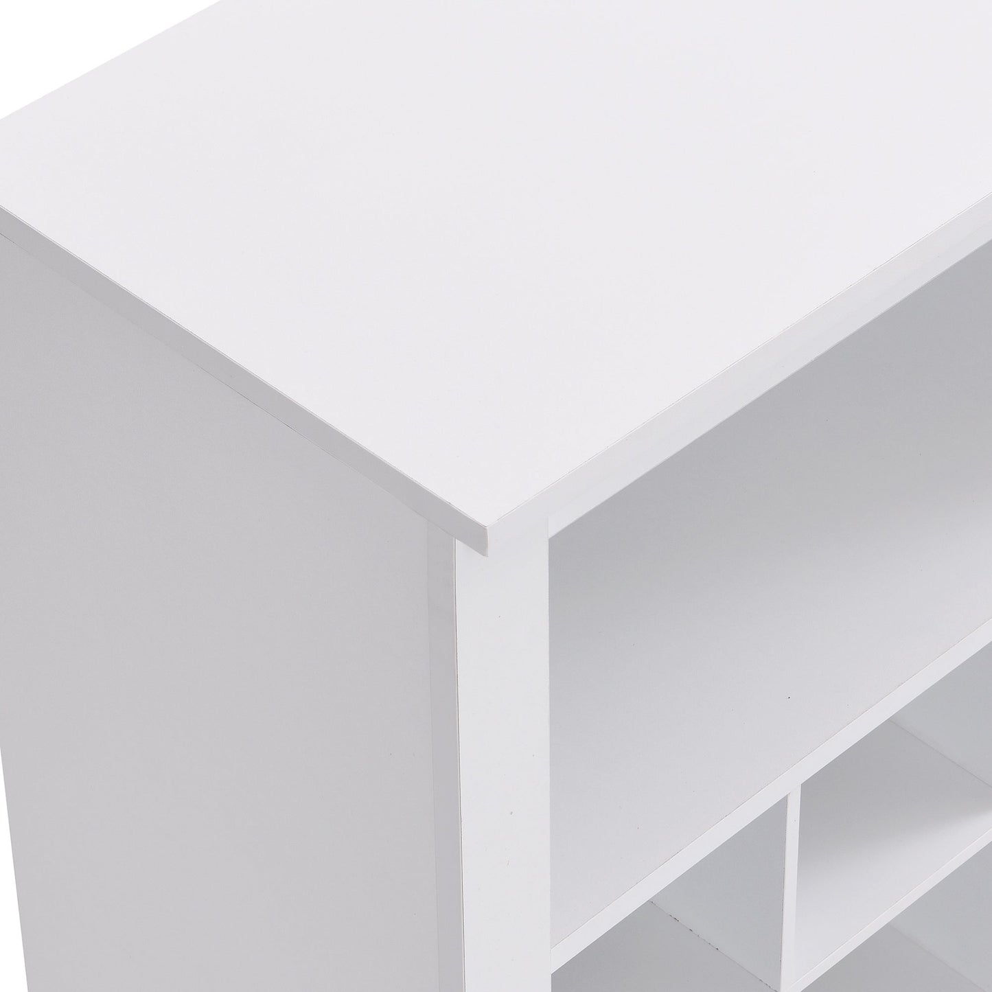 ON - TREND Stylish Design 30 Shoe Cubby Console, Contemporary Shoe Cabinet with Multiple Storage Capacity, Free Standing Tall Cabinet with Versatile Use for Hallway, Bedroom, White - Divine Heart L.A.