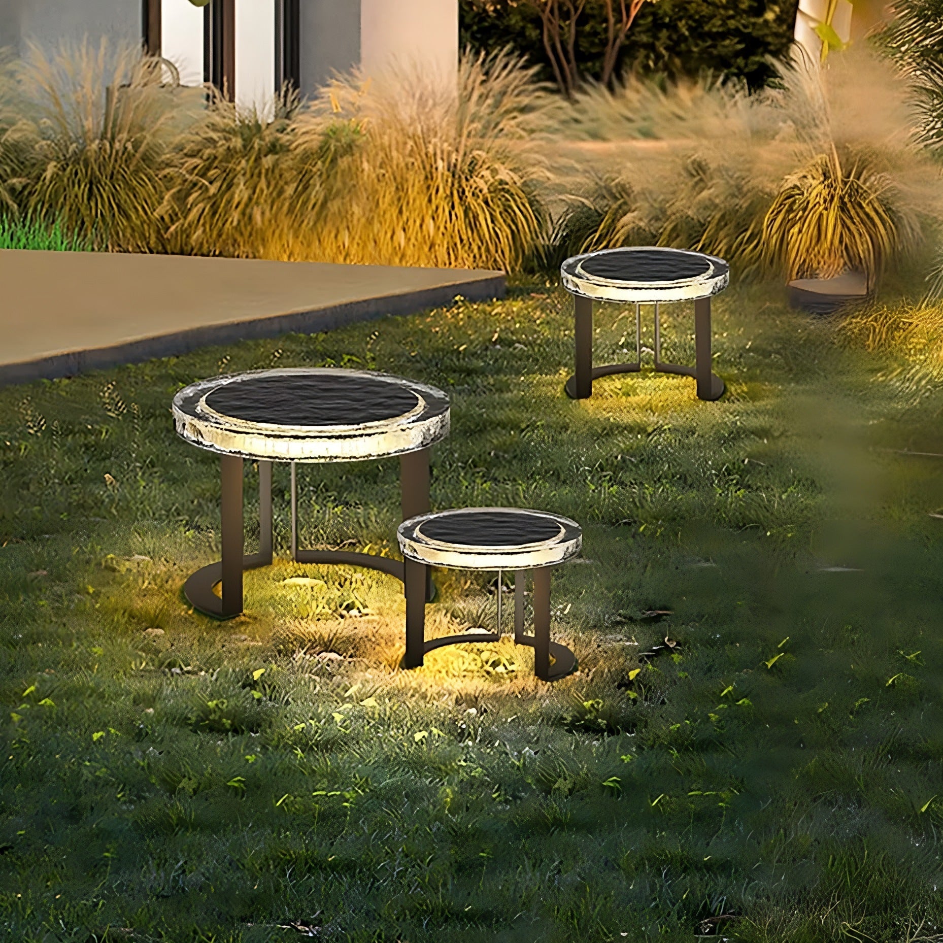 Outdoor Solar powered Garden Table, LED side table, Outdoor garden decorations, Waterproof Outdoor Lightings - Divine Heart L.A.