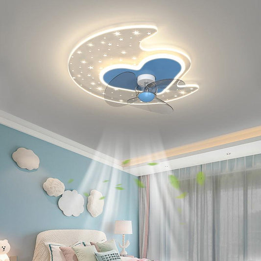 Overhead Fan Light In Children's Bedroom - Divine Heart L.A.