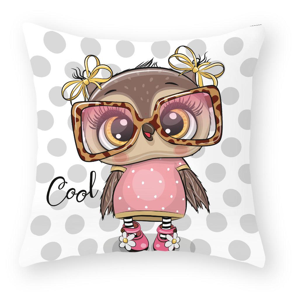 Owl Cutie Throw Pillow Cover - Divine Heart L.A.