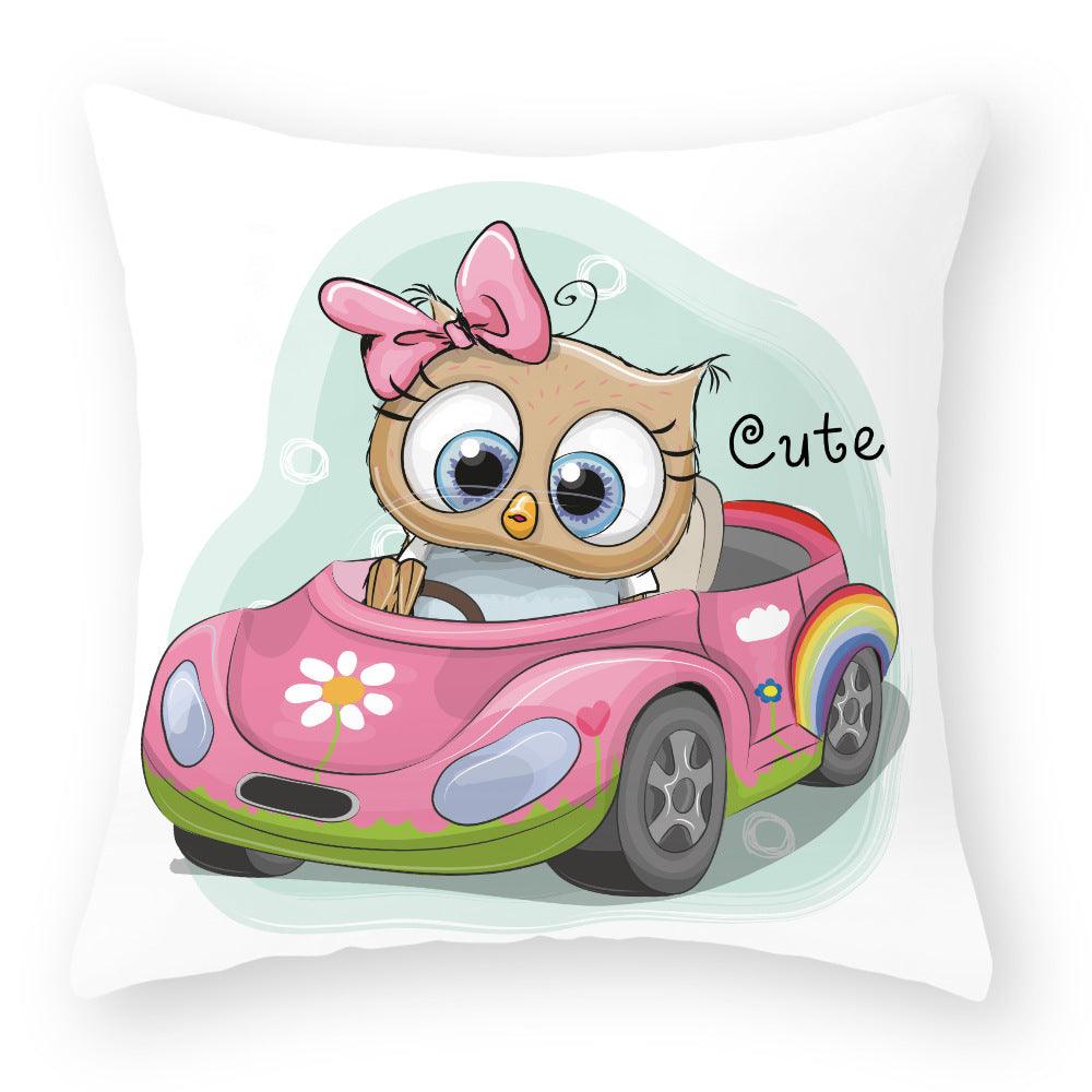 Owl Cutie Throw Pillow Cover - Divine Heart L.A.