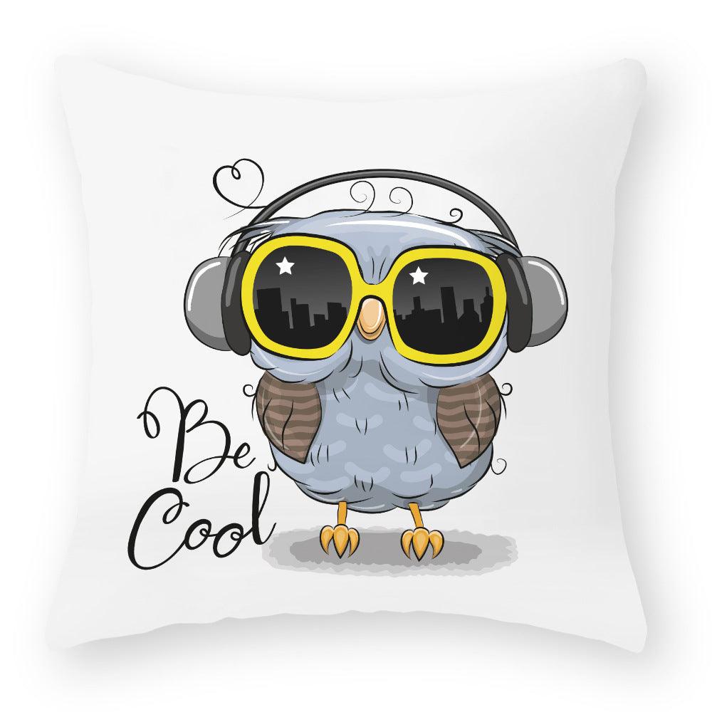 Owl Cutie Throw Pillow Cover - Divine Heart L.A.