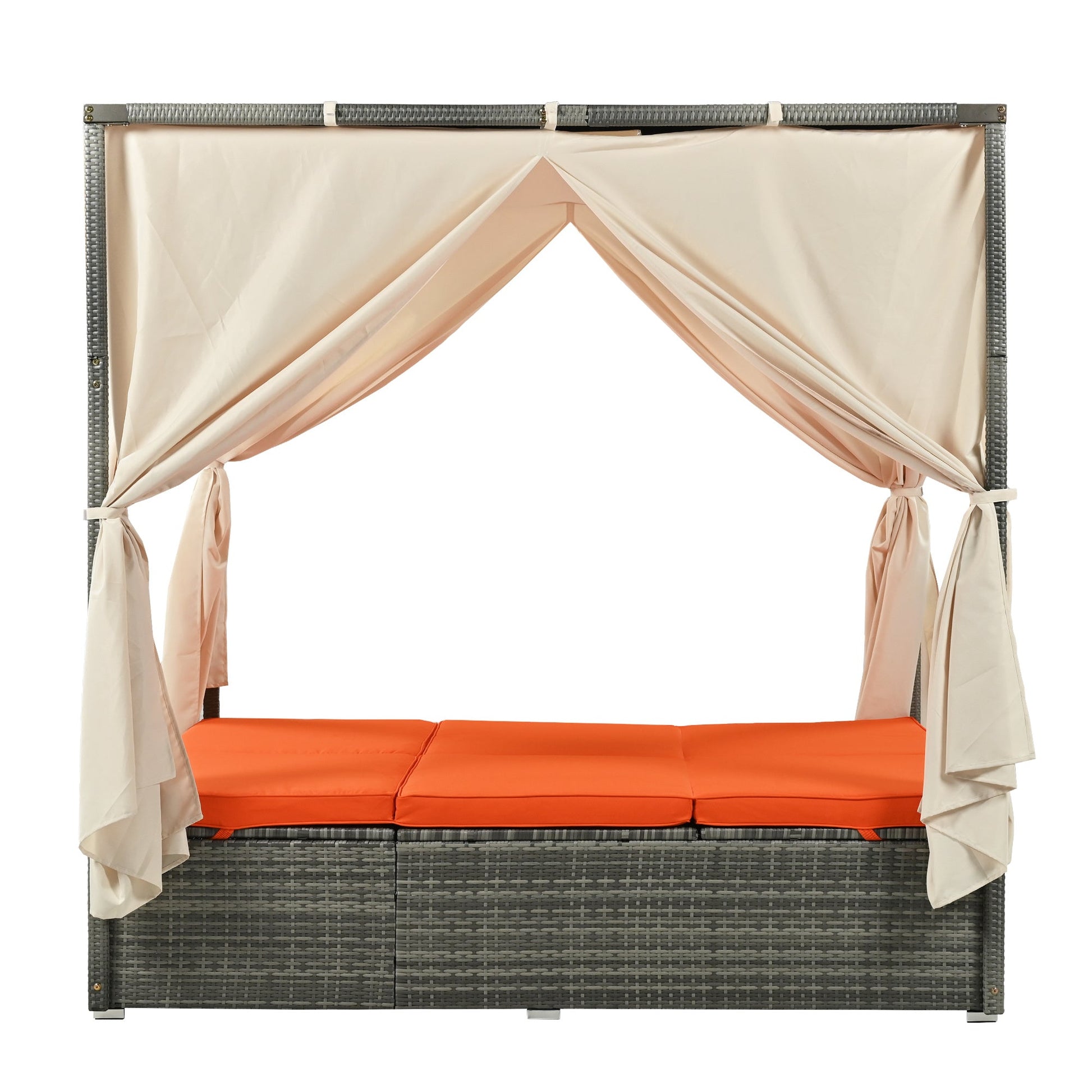 Pomona Adjustable Sun Bed With Curtain - Divine Heart L.A.