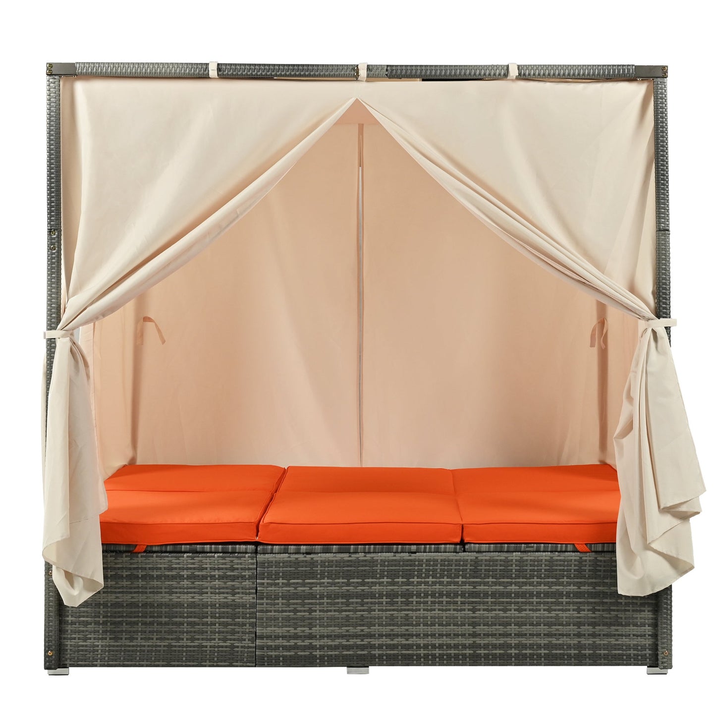 Pomona Adjustable Sun Bed With Curtain - Divine Heart L.A.